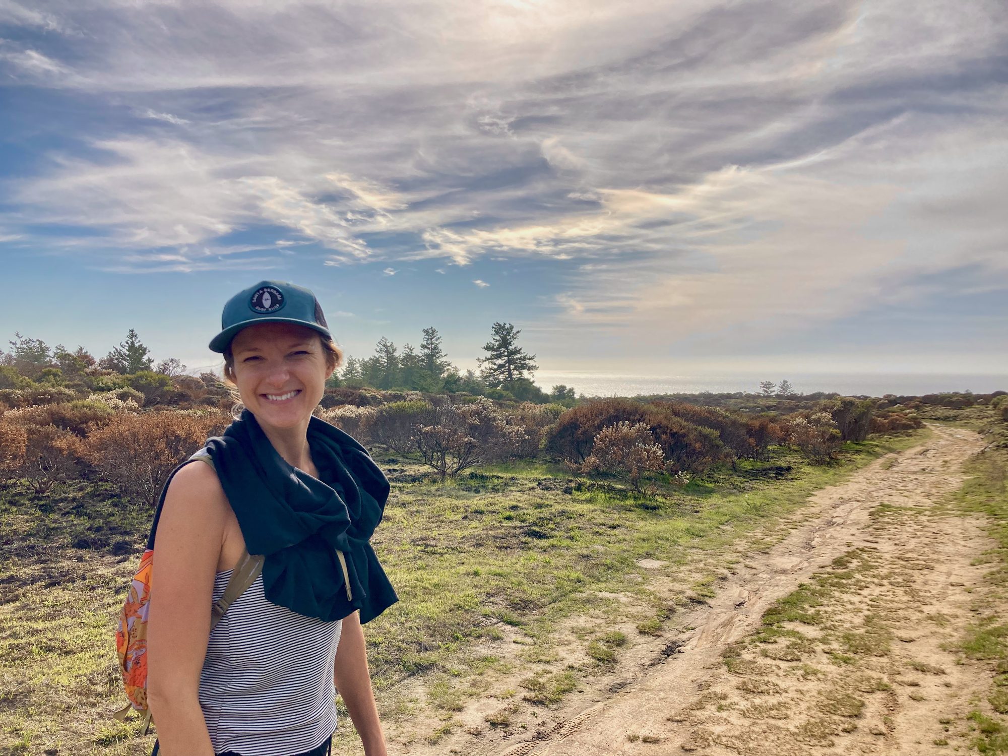 Ingrid on the trail in Santa Cruz